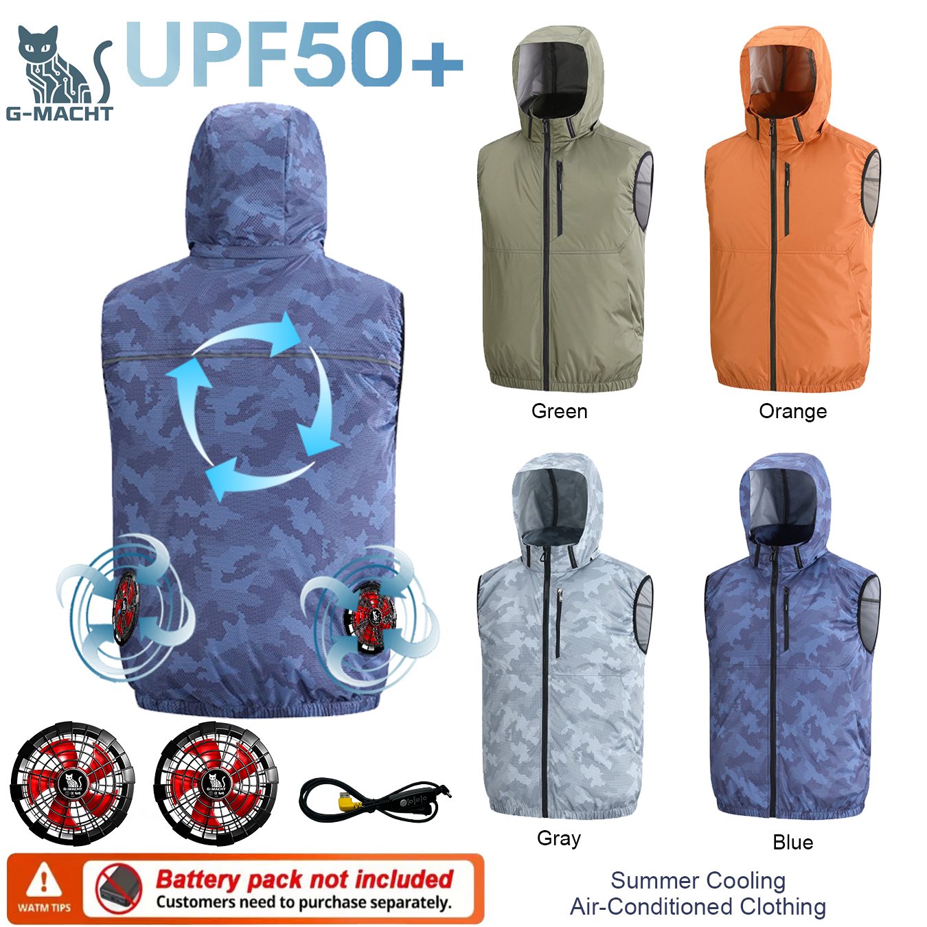 Outdoor Sport Brand Jacket - Zomer Sport 12V/5V Fan Airconditioning Cool