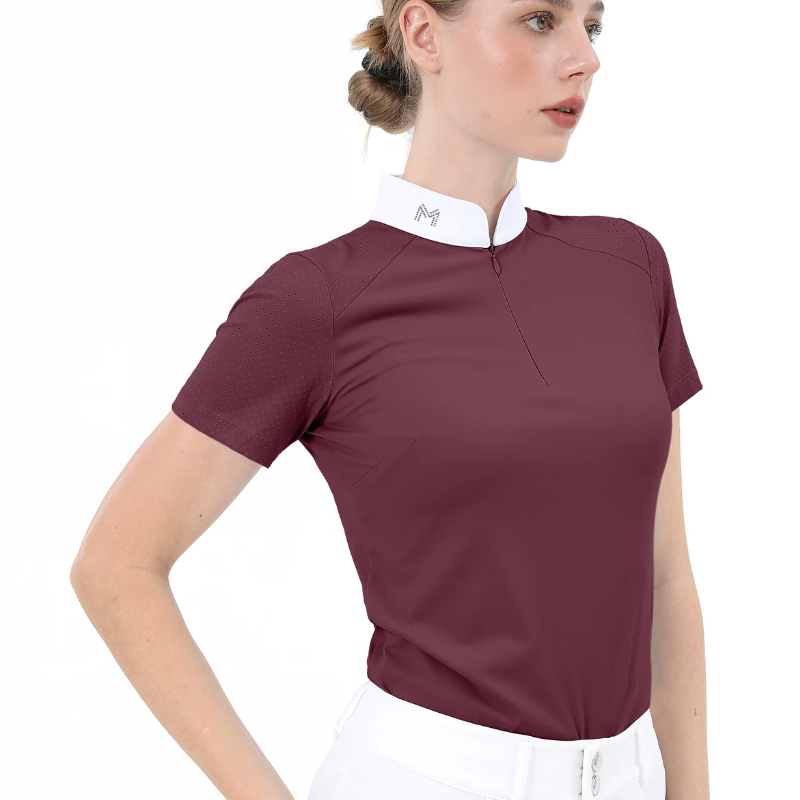 Polo Shirt Equestrian - Dames professioneel paardrijden T-shirt met korte