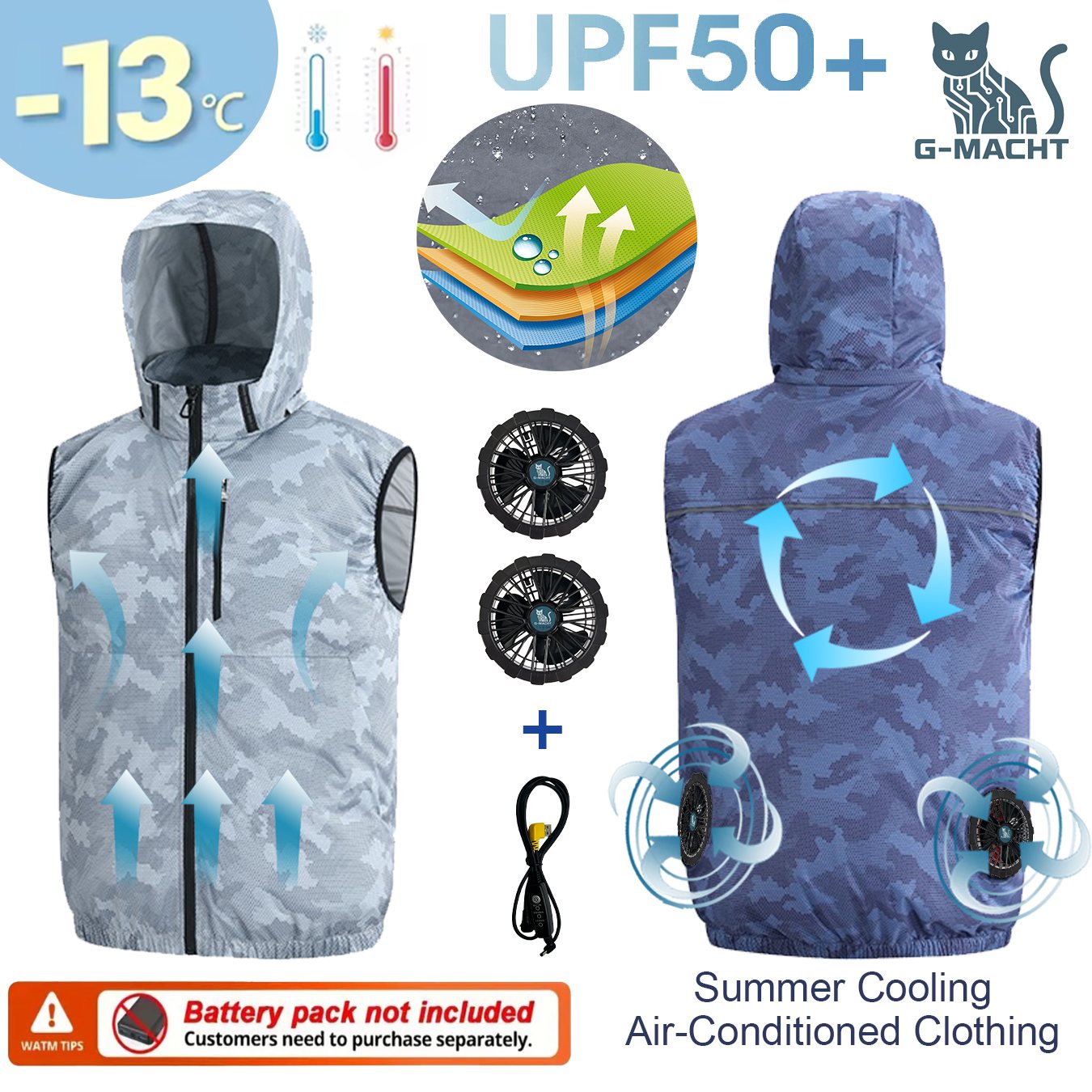 Zomer Sport 12V/5V Fan Aircond - Outdoor Sport Brand Jacket recensie en prijs