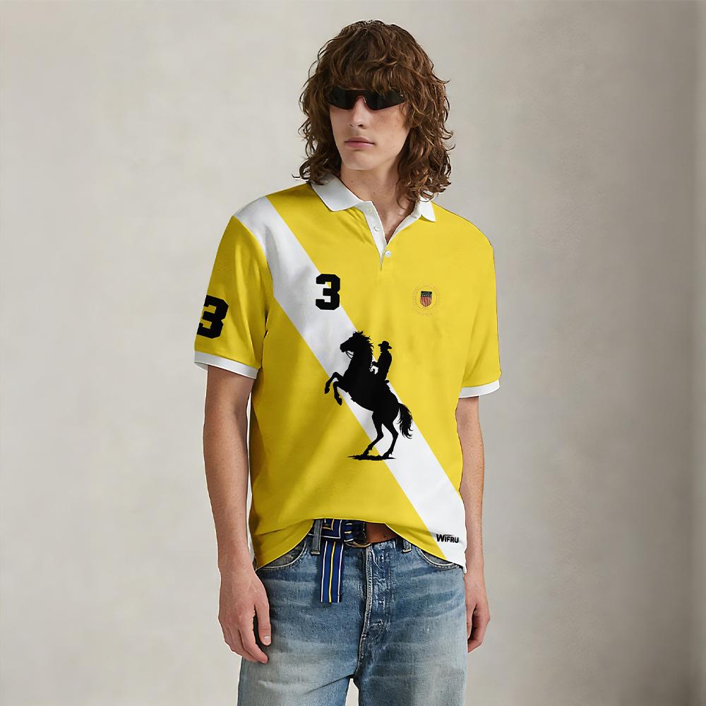 Nieuw zwart-wit gestreept polo - Polo Shirt Equestrian recensie en prijs