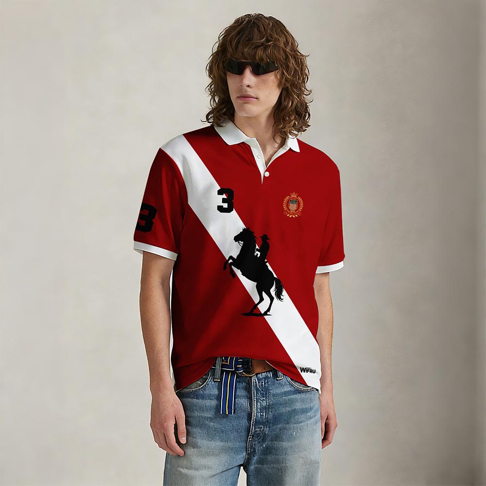 Nieuw zwart-wit gestreept polo - Polo Shirt Equestrian recensie en prijs