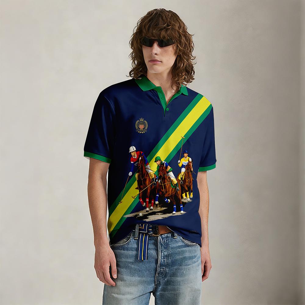 Nieuw zwart-wit gestreept polo - Polo Shirt Equestrian recensie en prijs